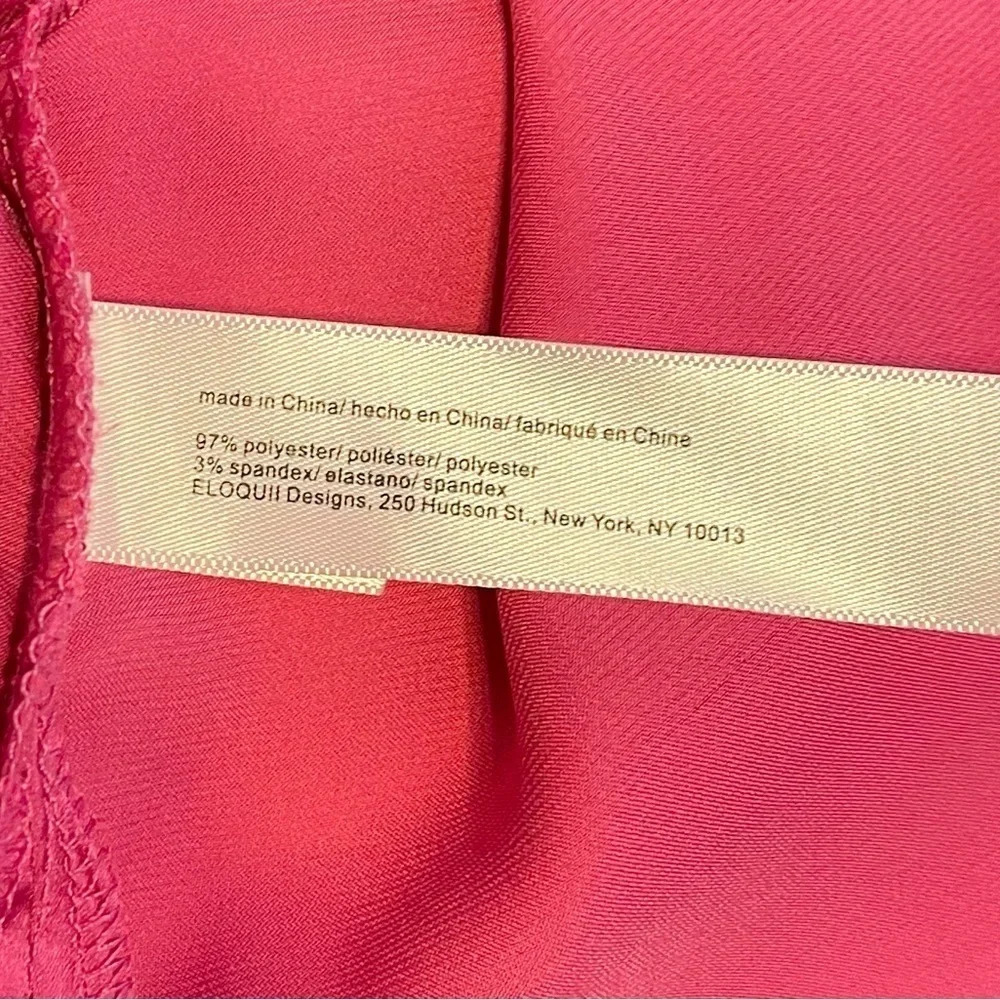 Eloquii | One Shoulder Scarf Blouse Tie Neck Satin Long Sleeve EUC - Picture 5 of 6